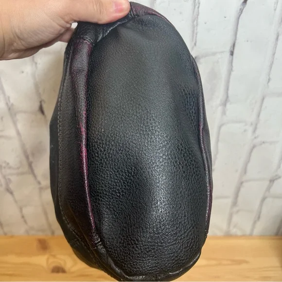 The Sak sequoia black gray leather hobo shoulder bag purse - Picture 6 of 10